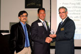 Dr. C. Nataraj, Chair of the Department of Mechanical Engineering, Peter Fong, and Dean Gary Gabriele at the 2008 EAS reception and awards ceremony