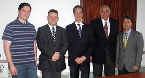 Christian Debes, Dr. Cornel Ioana, Dr. Abdelhak Zoubir, Dr. Moeness Amin, and Dr. Salim Bouzerdoum (pictured left to right)