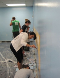 Members of Engineers without Borders spent the day at the Caring People’s Alliance in North Philadelphia.