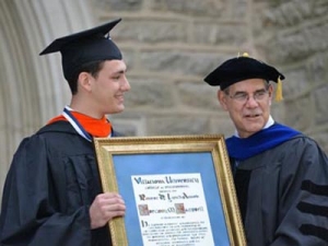 Gregory M. Campbell, ME, was presented with the College’s top undergraduate honor, the Robert D. Lynch award.