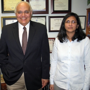 Moeness Amin, PhD, director of the Center for Advanced Communications, with Fauzia Ahmad, PhD, research professor and director of the Radar Imaging Lab