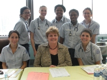 Christine Bossone collaborated with the Villanova nursing students