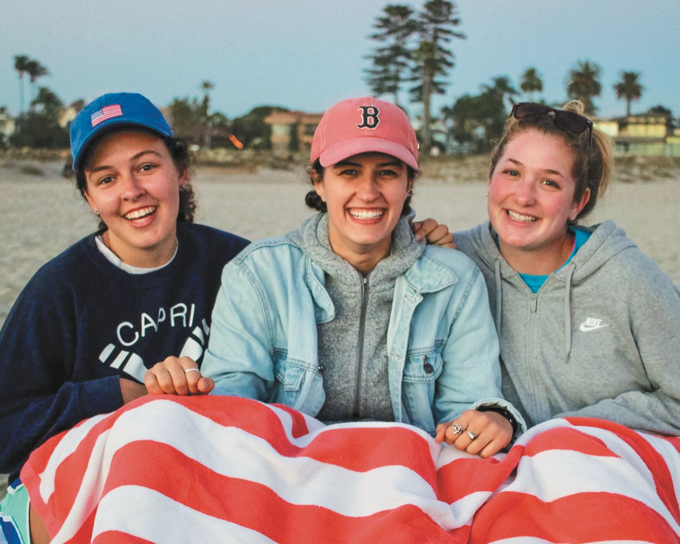 2018 alumna Sarah Hannan, Julia Shults, and Kelsey Goldstoff in California