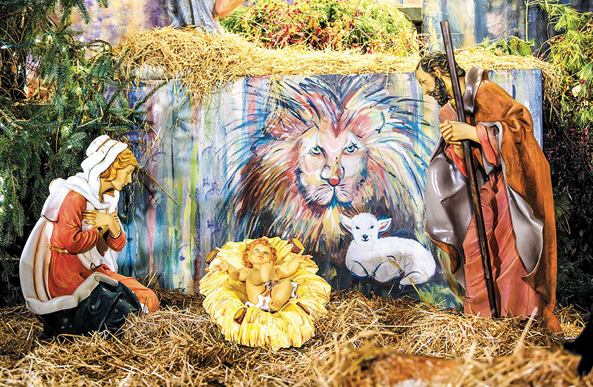 Outdoor nativity display