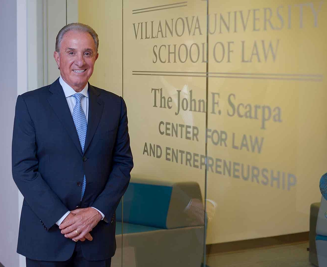 John F. Scarpa in front of the Center for Law and Interpreneurship