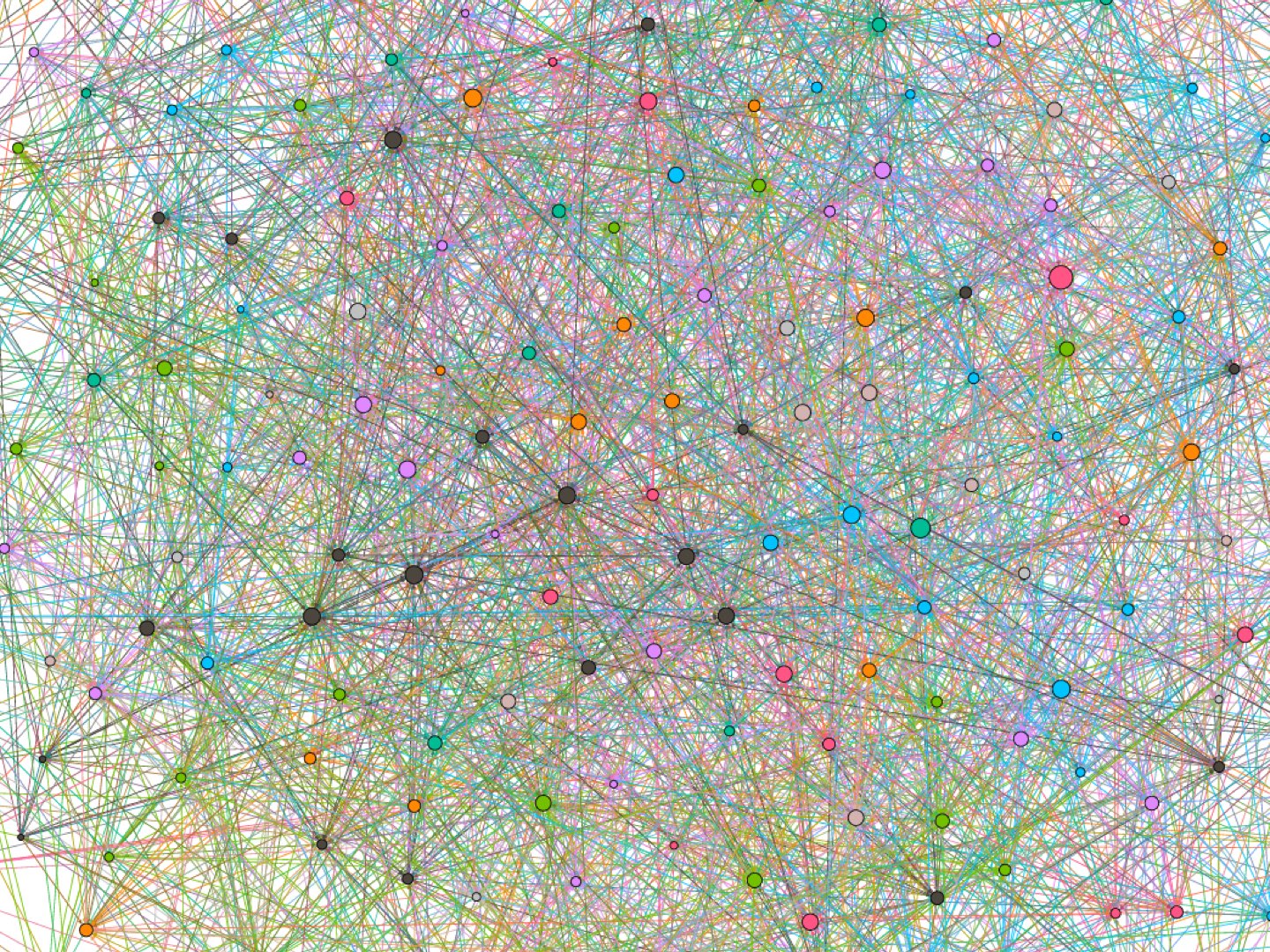 An illustration of lines and dots, representing the information acquired as “big data.”