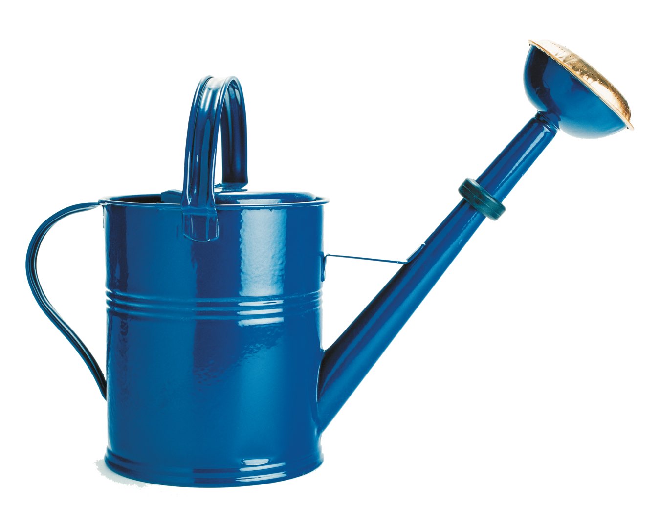 blue watering can