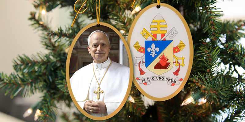 Portrait of Pope Leo and Crest