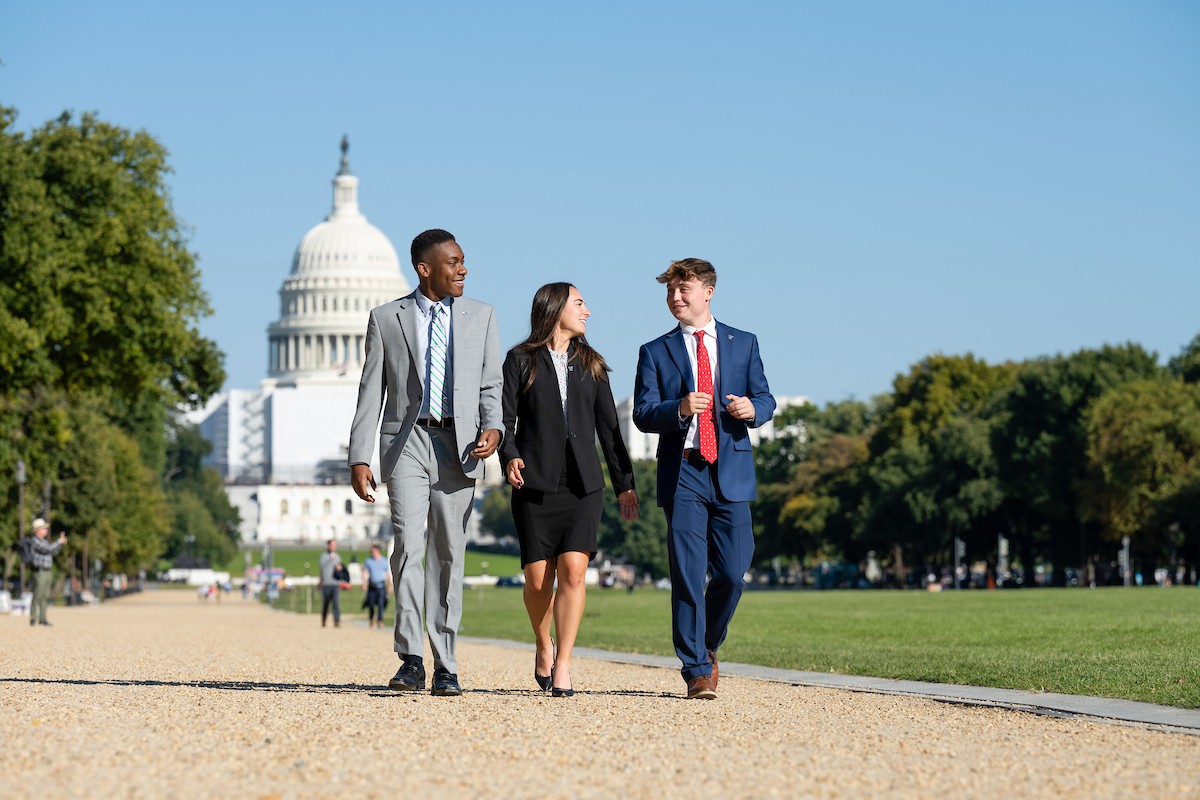 Three young alumni in Washington D.C.