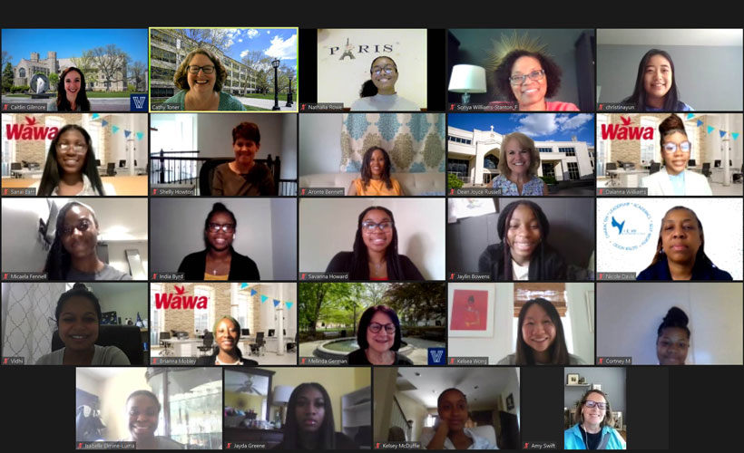 Collage image of a group of people on a Conference Call