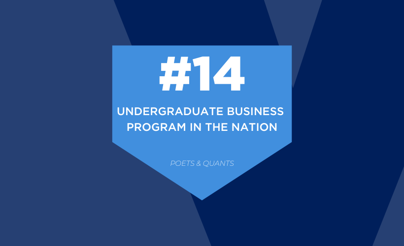 Graphic of 2023 #14 Peots & Quants Undergrad Business Program Ranking