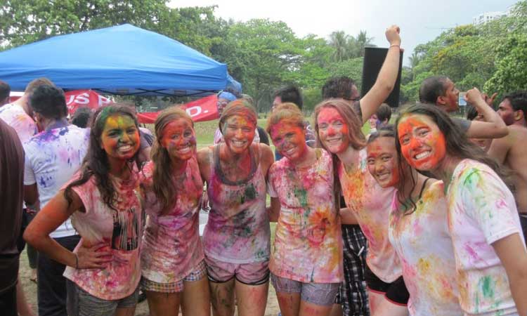 Global Citizens Students Singapore festival of colors