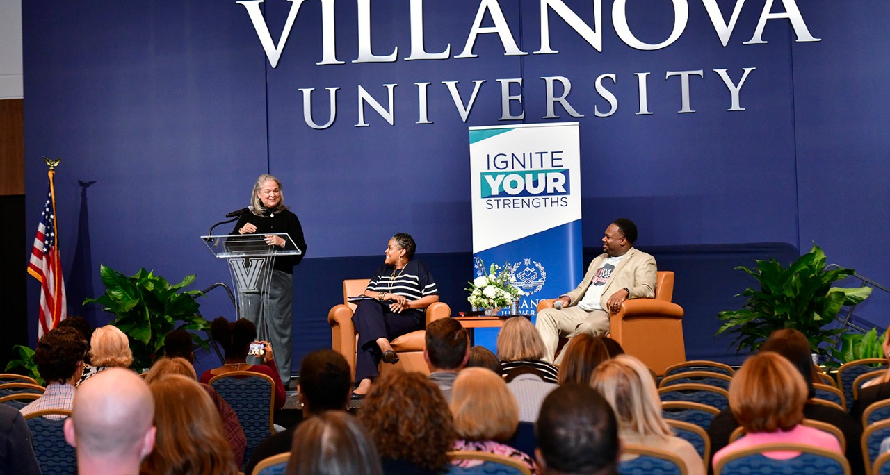 Speakers on stage at the Ignite Your Strengths event Speakers on stage at the Ignite Your Strengths event