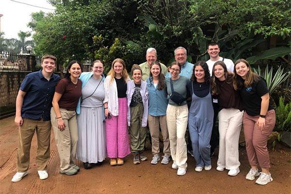 Students and faculty members in Uganda