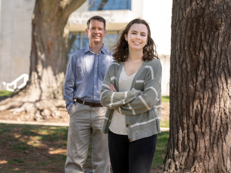 Dr. Aaron Wemhoff and Victoria Margenat ’24 ME