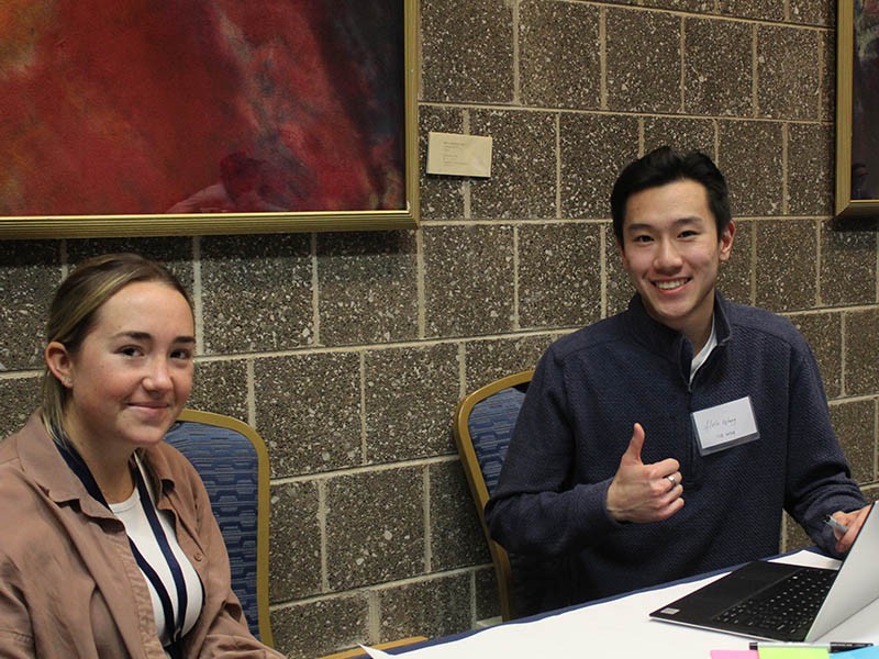 Sports Tech Sprint winners Corrine Sullivan and Alvin Wang developed a project involving golf-related NFTs