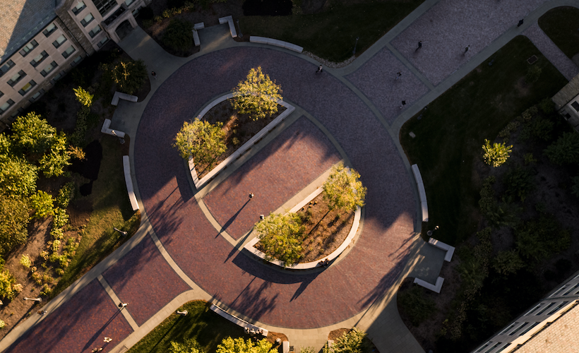image of the quad from a drone 