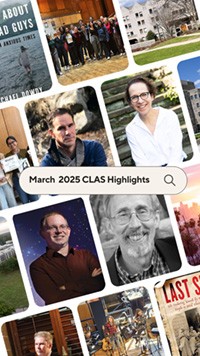 Photo collage of CLAS faculty, guest speakers, faculty-authored books, and events. Photo collage of CLAS faculty, guest speakers, faculty-authored books, and events.