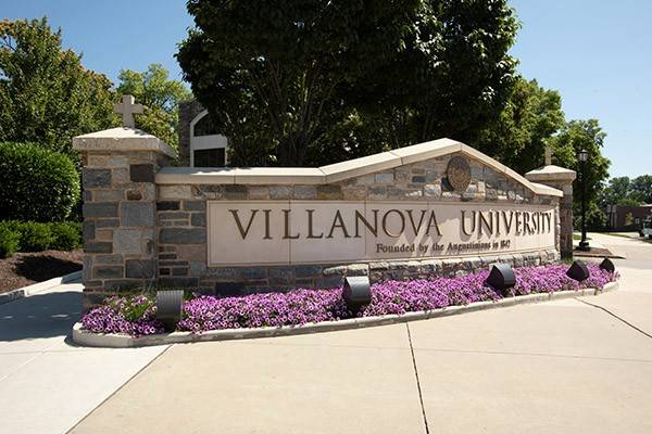 The Villanova University sign