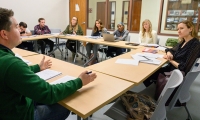 Graduate political science classroom discussion