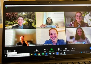 Screenshot of the six members of the winning NASPAA competition team on Zoom.