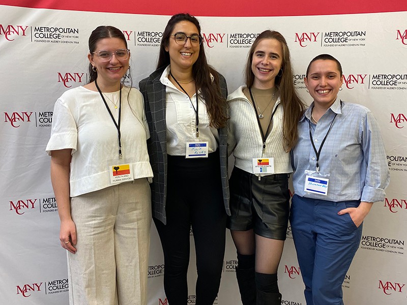 Villanova MPA students Allie Garrett, Julia Alves, Nika Kirillova and Ana Valentina Wey competed in the New York region at Metropolitan College of New York.