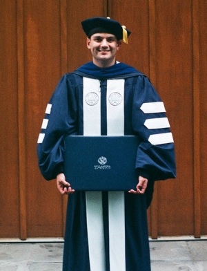 Christopher Quintana ’24 PhD at commencement