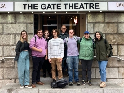 Students standing outside during the Irish Summer Studio 