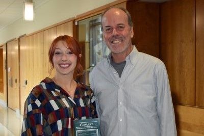 Concept journal launch A Villanova student and faculty member at the official launch party of the Concept research journal.