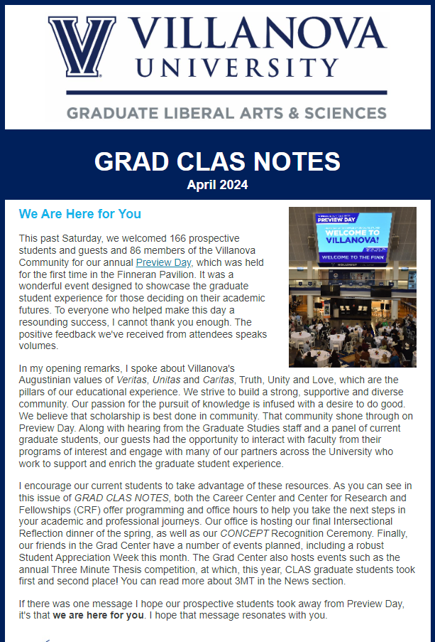 Grad CLAS newsletter