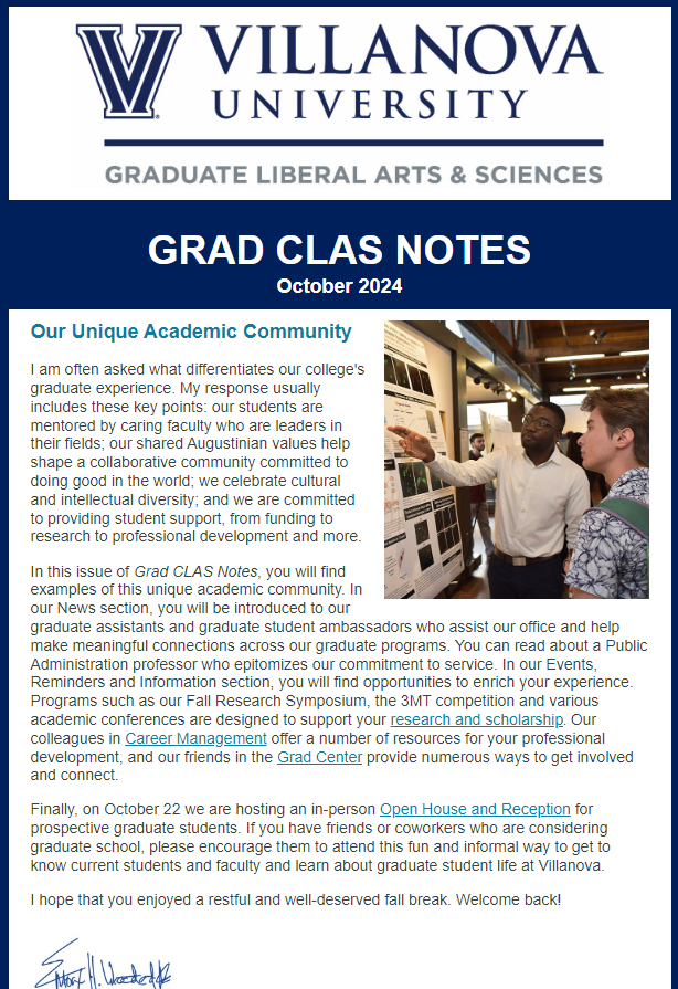 Grad CLAS newsletter