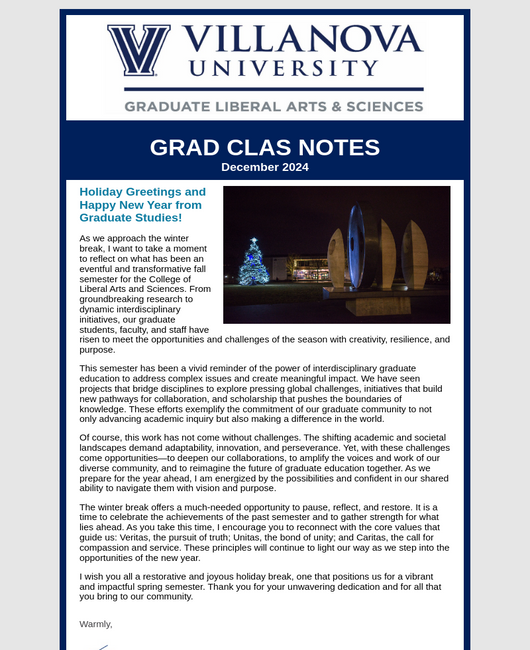 Grad CLAS newsletter