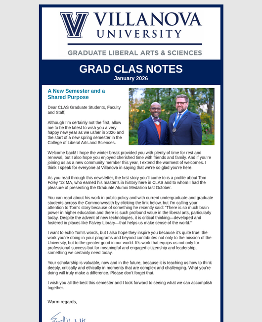 Grad CLAS newsletter