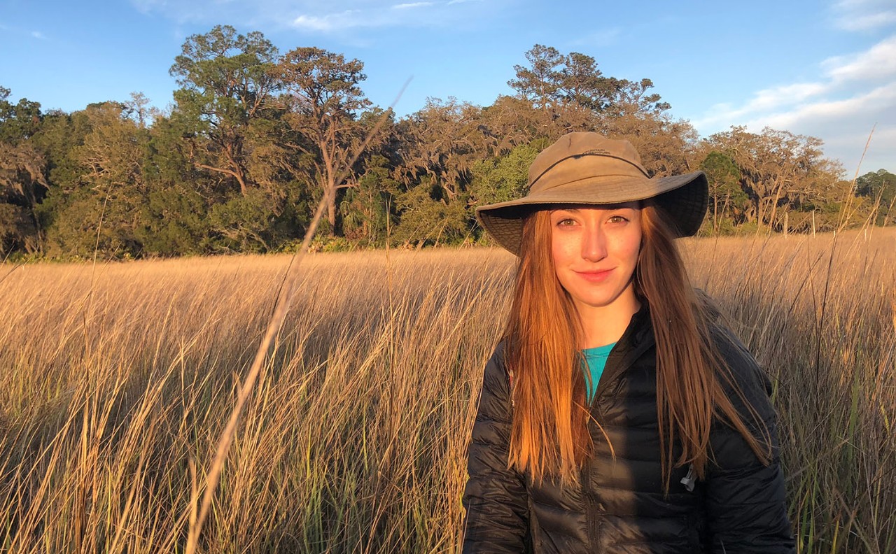 Emily Geoghegan ’19 MS conducting field research