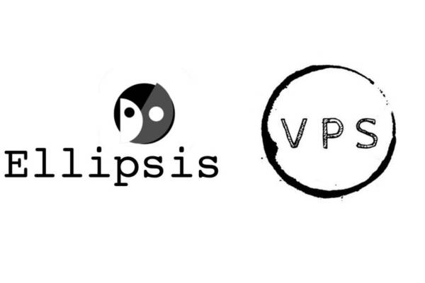 Logos for Ellipsis Literary Magazine, the Villanova Poetry Society, and Bridges