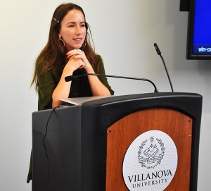 Philosophy doctoral student presents her research at a symposium at Villanova