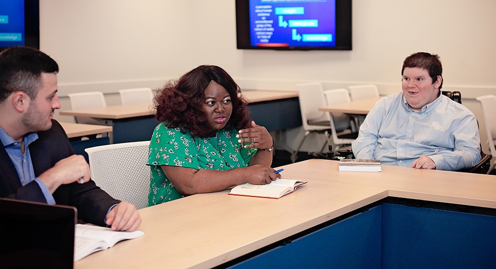 Graduate Public Administration students in a seminar class