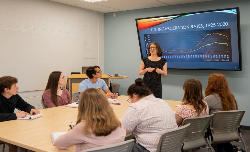 image of Brianna Remster teaching class.