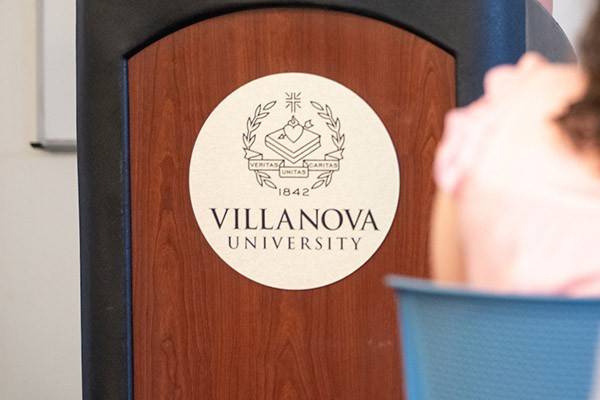A Villanova University podium