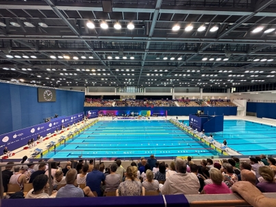 The Schwimm- und Sprunghalle im Europasportpark was the host venue for the swimming competitions