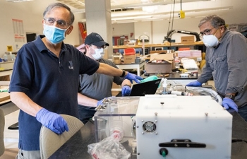 Dr. Nataraj and the NovaVent team developing a high-efficiency, low-cost ventilator.