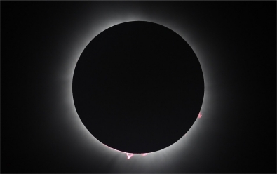 The moment of totality, as captured by Professor Andrej Prsa in Ohio's Mount Gilead State Park