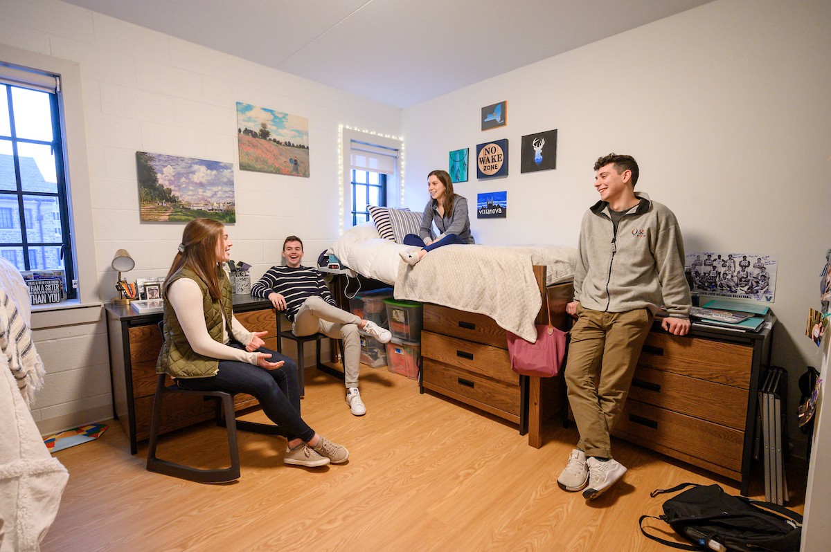Students in an apartment