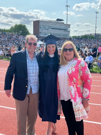 Erin Smith at graduation with family