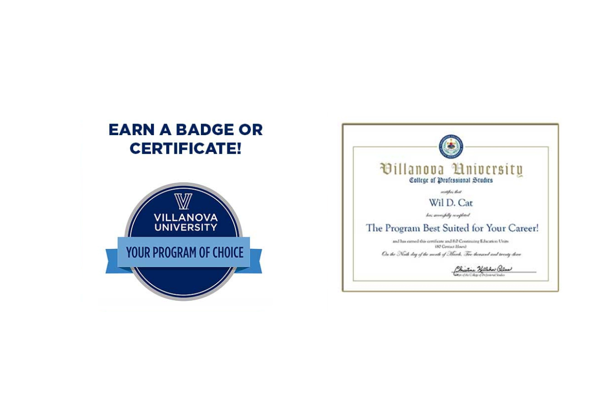 Examples of a Digital Badge and Program Certificate 