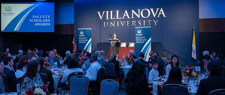 2025-faculty-scholars-dinner 2025 Faculty Scholars Awards in the Villanova Room