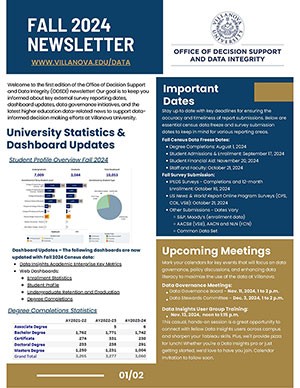 Office of Decision Support and Data Integrity Newsletter cover