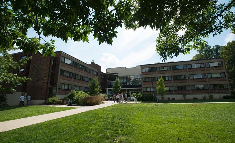 Exterior view of Good Counsel Hall on Villanova's south campus.