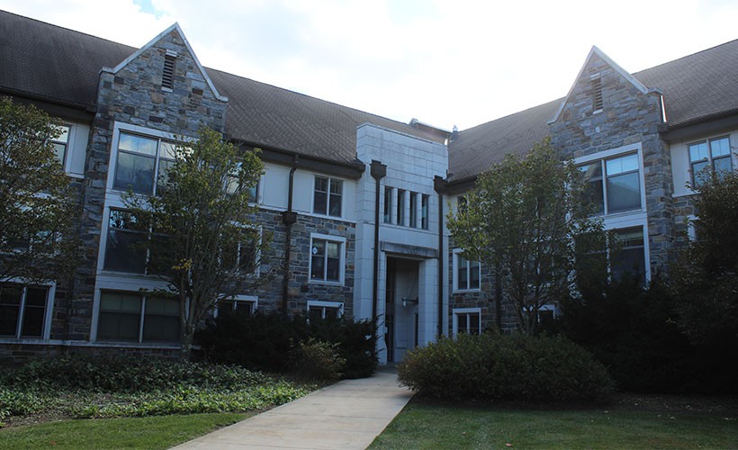 Exterior view of Jackson Hall on Villanova's west campus.