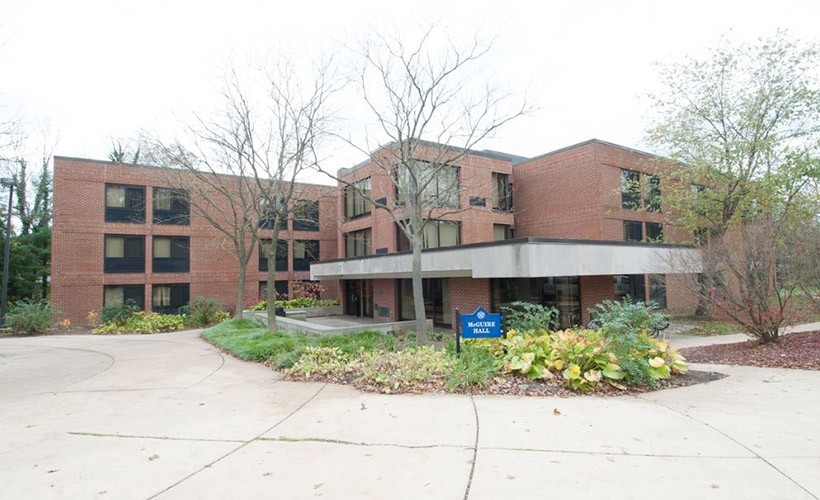 Exterior view of McGuire Hall on Villanova's south campus.